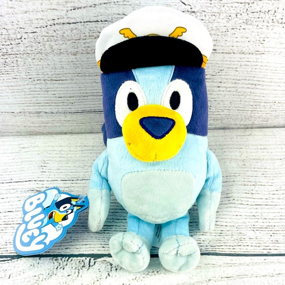 Bluey Toys - 8" Captain Bluey Stuffed Animal Plush - NEW - Picture 1 of 8